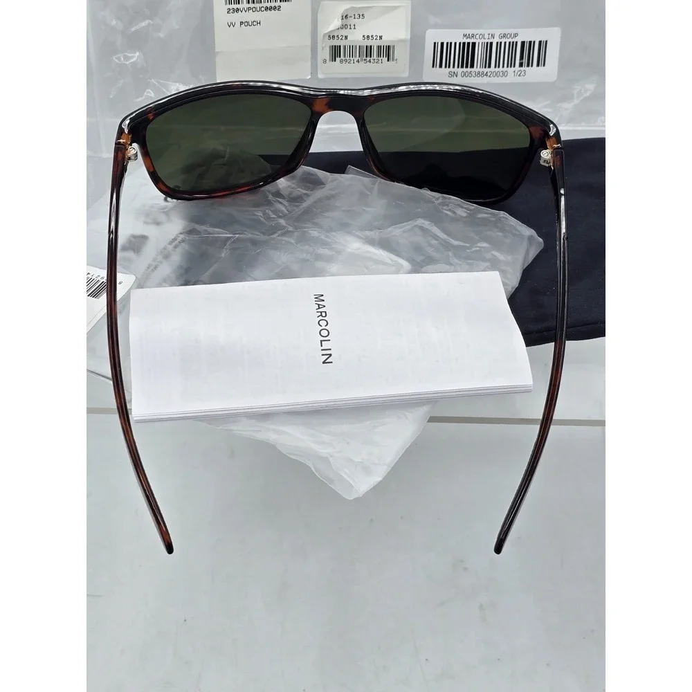 NEW With Tags Marcolin Eyewear‎ Men's Injected Oval Sunglasses Color Dark Havana